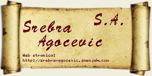 Srebra Agočević vizit kartica